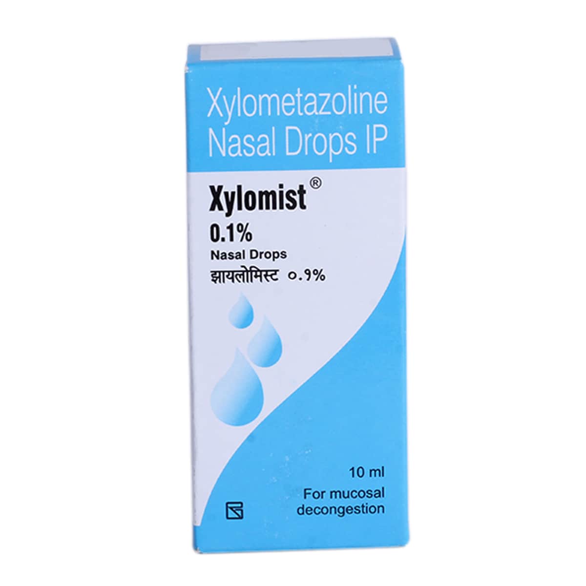 Xylomist 0.1% Nasal Drops 10 ml, Pack of 1 DROPS Xylomist 0.1% Nasal Drops 10 ml, Pack of 1 DROPS