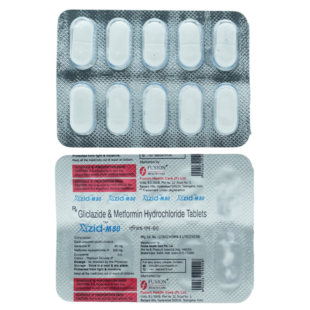 Xzid-M 80 Tablet 10's, Pack of 10 TabletS Xzid-M 80 Tablet 10's, Pack of 10 TabletS