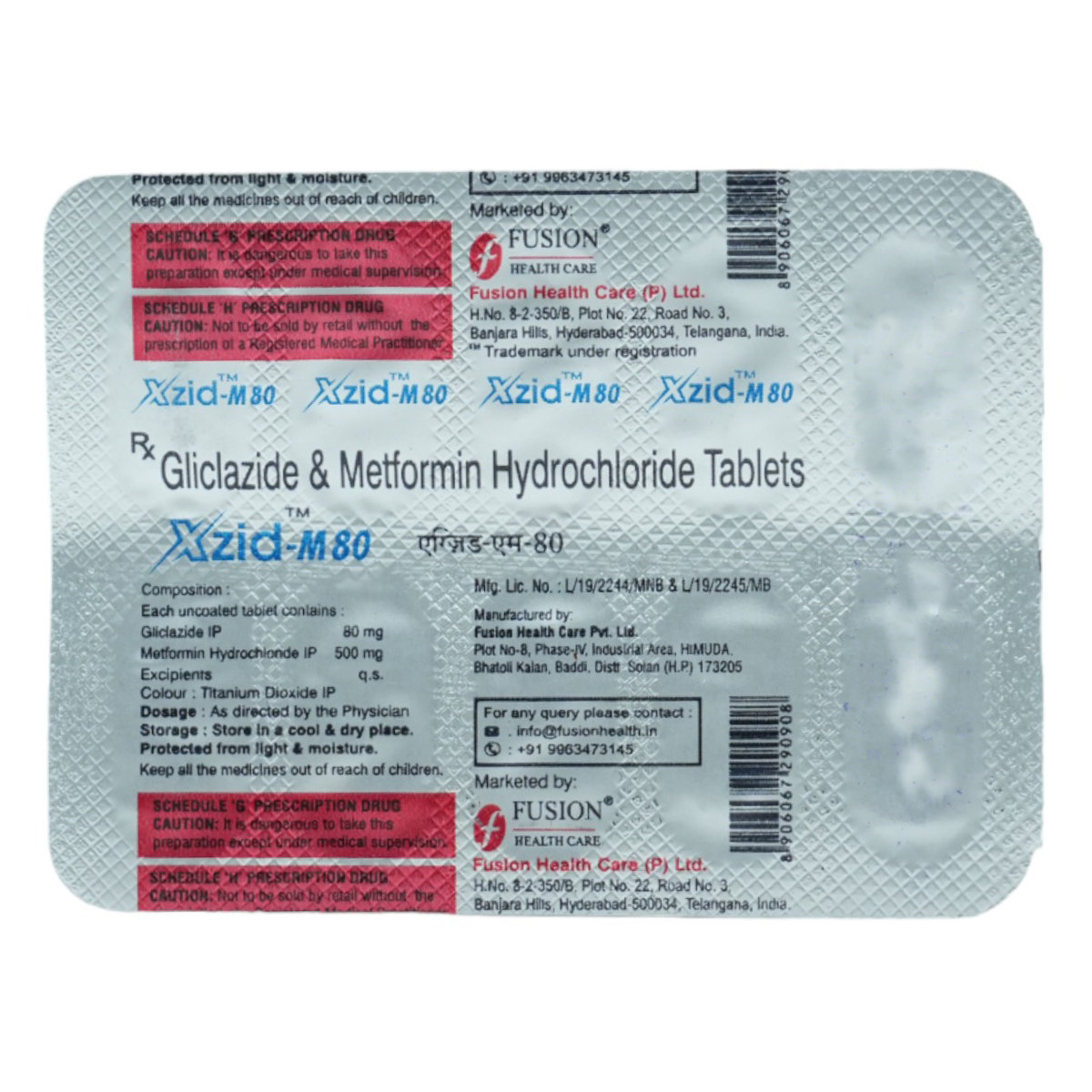 Xzid-M 80 Tablet 10's, Pack of 10 TabletS Xzid-M 80 Tablet 10's, Pack of 10 TabletS
