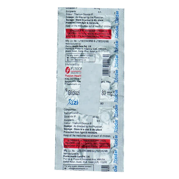 Xzid 80 Tablet 10's, Pack of 10 TABLETS