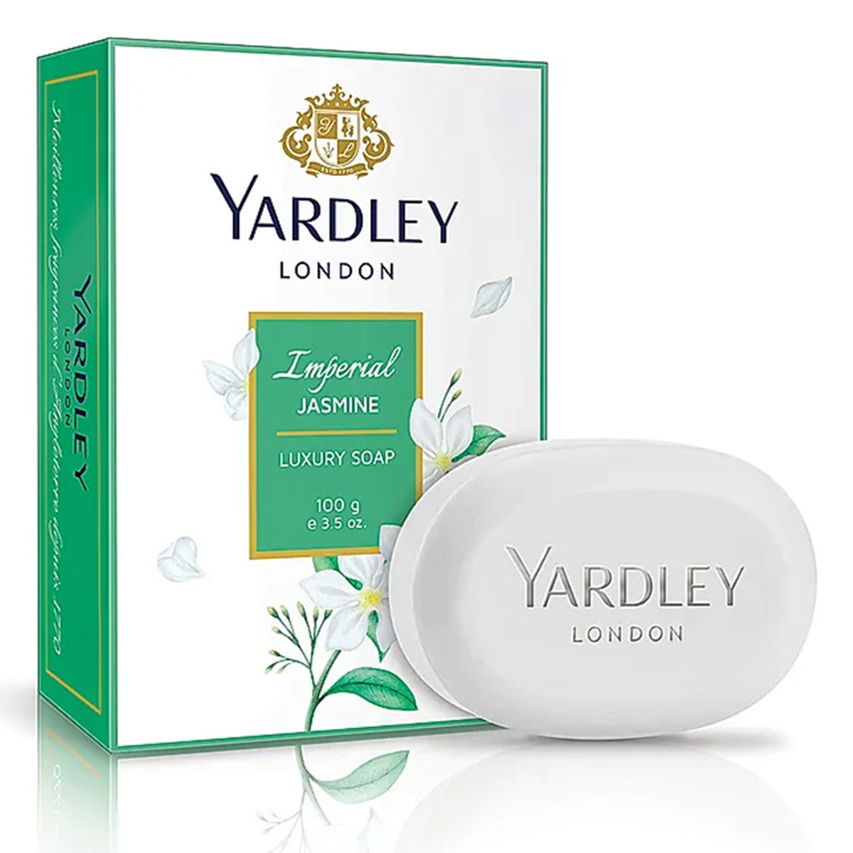 Yardley London Imperial Jasmine Luxury Soap 100 gm | Cleanses Skin | Long Lasting Freshness Of Jasmine, Pack of 1 Yardley London Imperial Jasmine Luxury Soap 100 gm | Cleanses Skin | Long Lasting Freshness Of Jasmine, Pack of 1