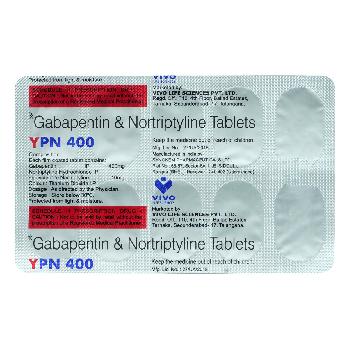 Ypn 400 Tablet 10's, Pack of 10 TABLETS Ypn 400 Tablet 10's, Pack of 10 TABLETS