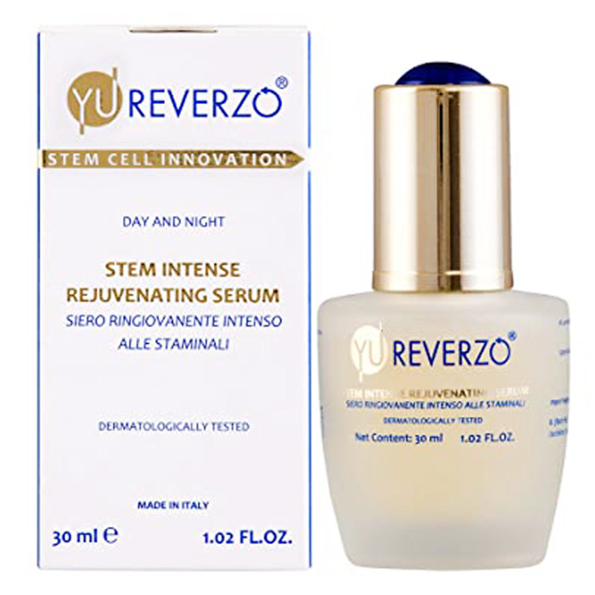 Yu Reverzo Stem Intense Rejuvenating Serum 30 ml | Day & Night Serum, Pack of 1 Yu Reverzo Stem Intense Rejuvenating Serum 30 ml | Day & Night Serum, Pack of 1