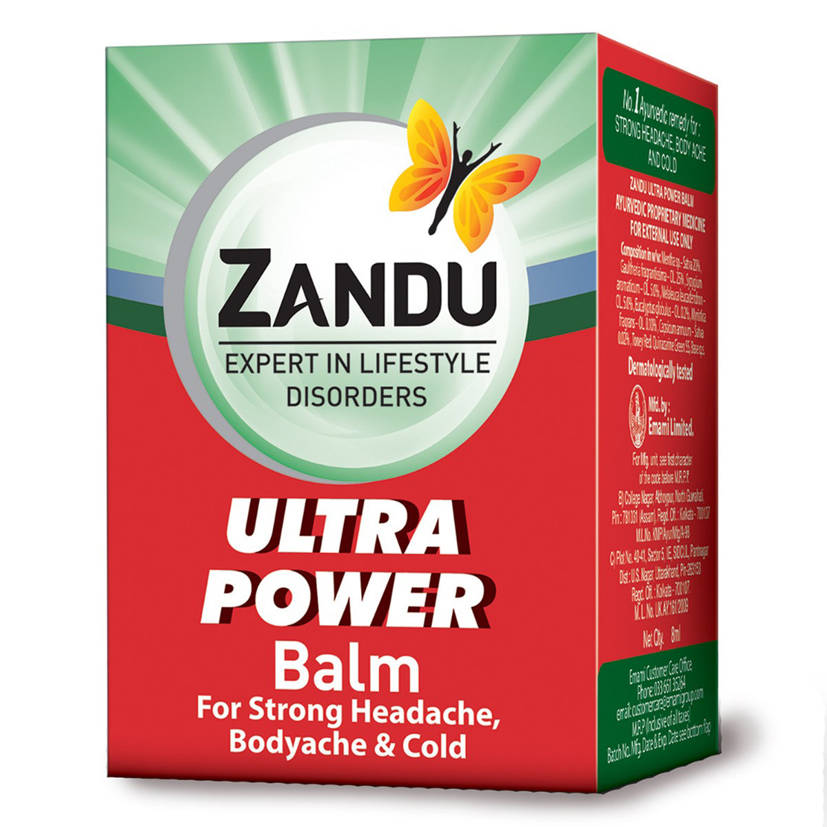 Zandu Ultra Power Balm, 8 ml, Pack of 1 Zandu Ultra Power Balm, 8 ml, Pack of 1
