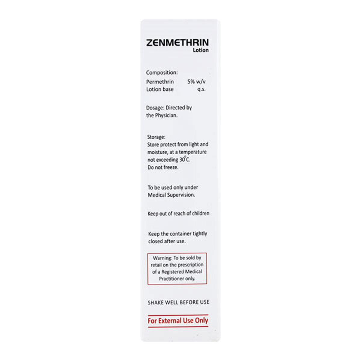 Zenmethrin 5% Lotion 100Ml, Pack of 1 LOTION Zenmethrin 5% Lotion 100Ml, Pack of 1 LOTION