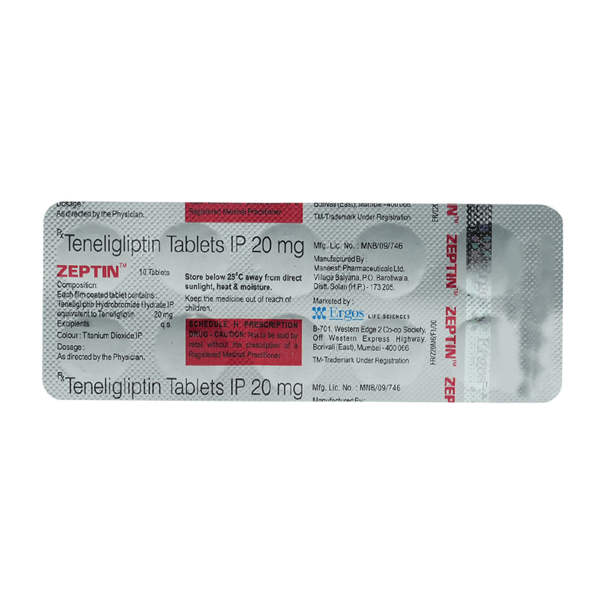 Zeptin 20mg Tablet 10's, Pack of 10 TABLETS Zeptin 20mg Tablet 10's, Pack of 10 TABLETS