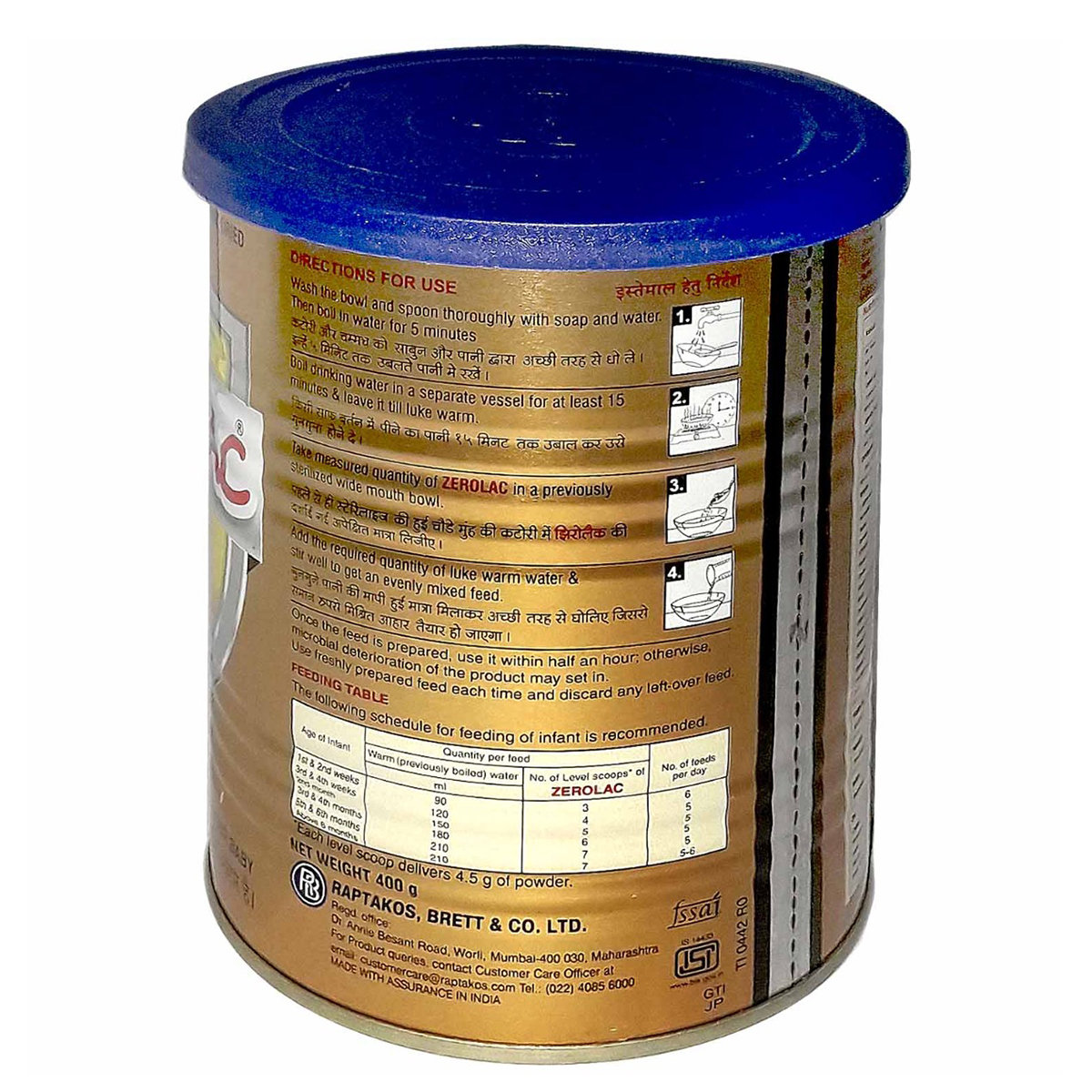 Zerolac Infant Formula, 400 gm Tin, Pack of 1 Zerolac Infant Formula, 400 gm Tin, Pack of 1