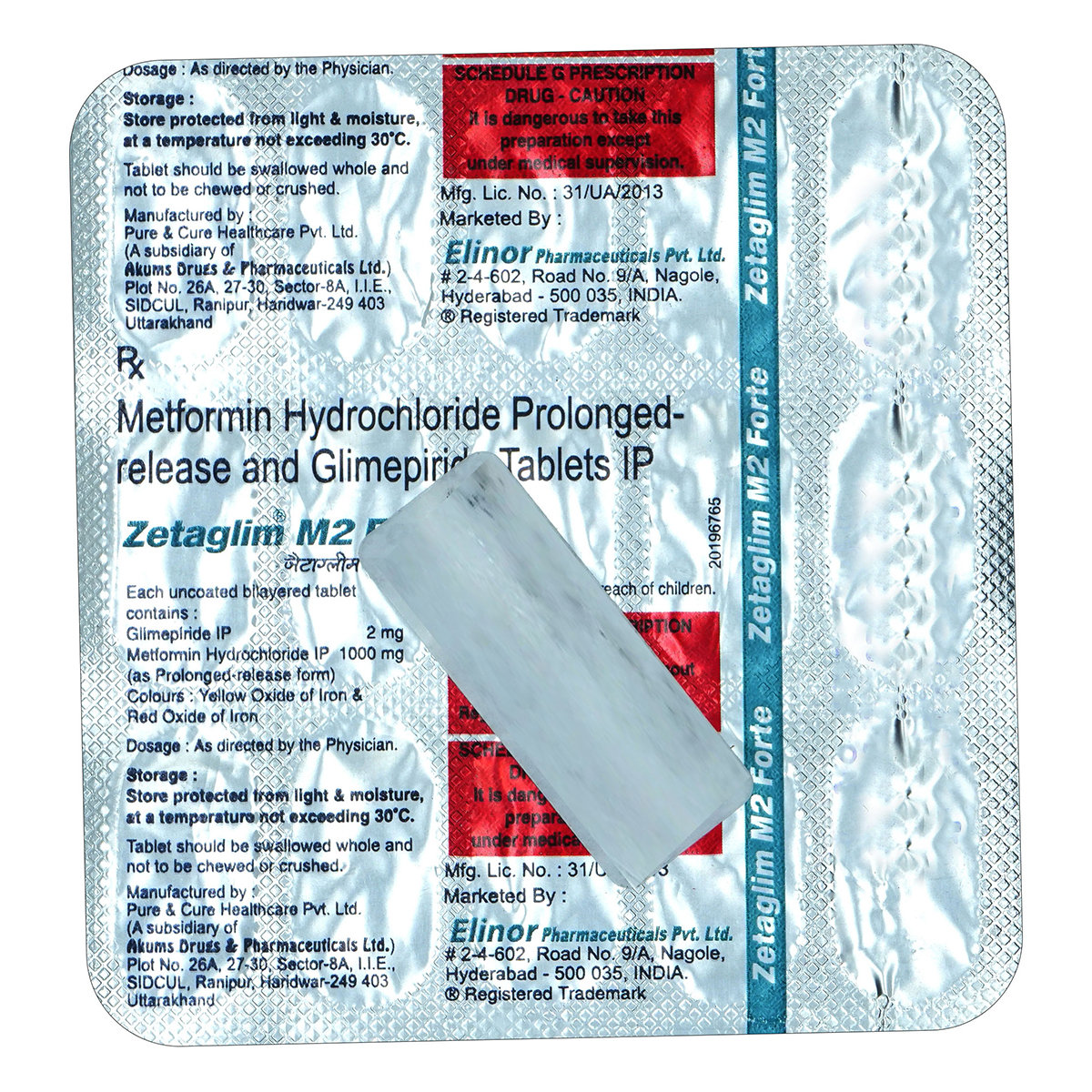 Zetaglim M2 Forte Tablet 15's, Pack of 15 TabletS Zetaglim M2 Forte Tablet 15's, Pack of 15 TabletS