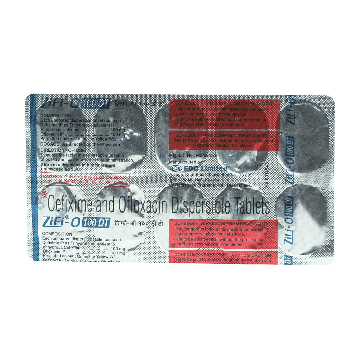 Zifi O 100 DT Tablet 10's, Pack of 10 TABLETS Zifi O 100 DT Tablet 10's, Pack of 10 TABLETS