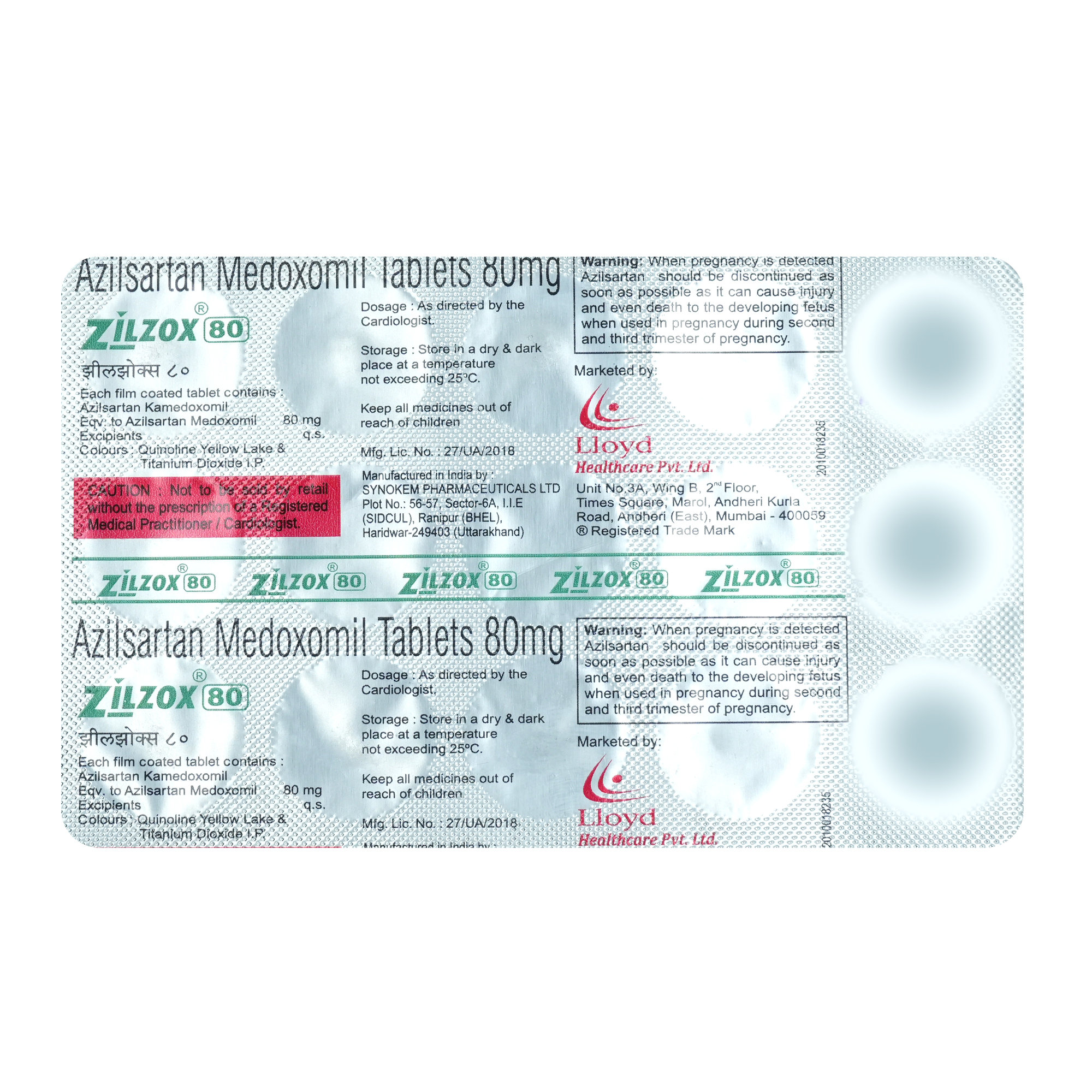 Zilzox 80 Tablet 15's, Pack of 15 TabletS Zilzox 80 Tablet 15's, Pack of 15 TabletS