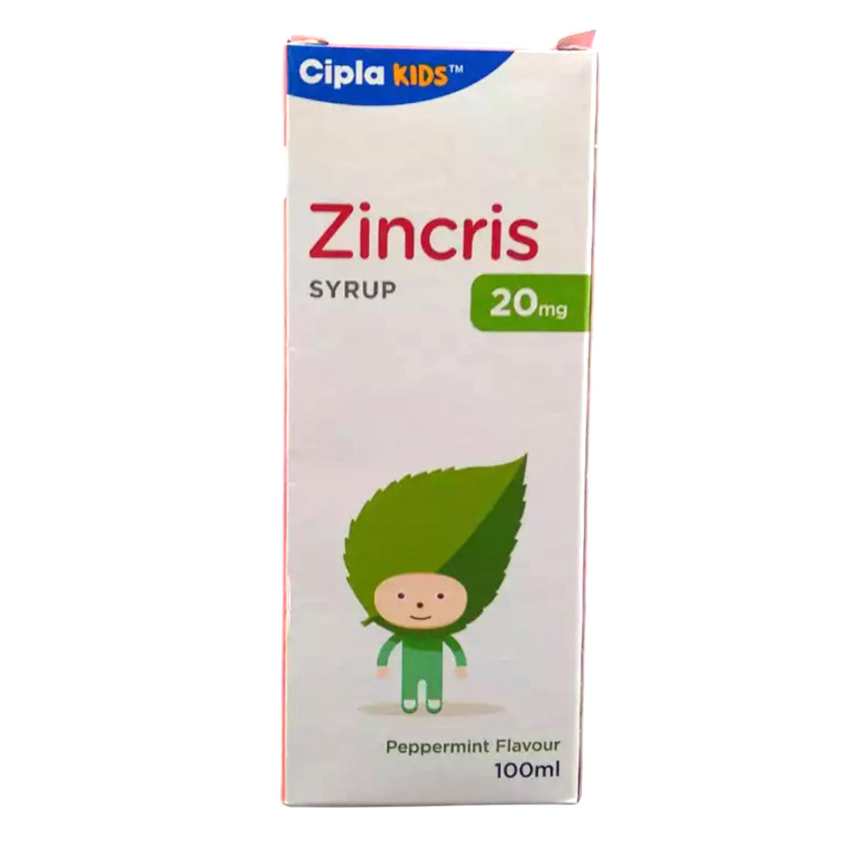 Zincris 20 mg Peppermint Syrup 100 ml, Pack of 1 LIQUID Zincris 20 mg Peppermint Syrup 100 ml, Pack of 1 LIQUID