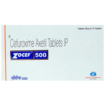 Zocef 500 Tablet 10's, Pack of 10 TABLETS