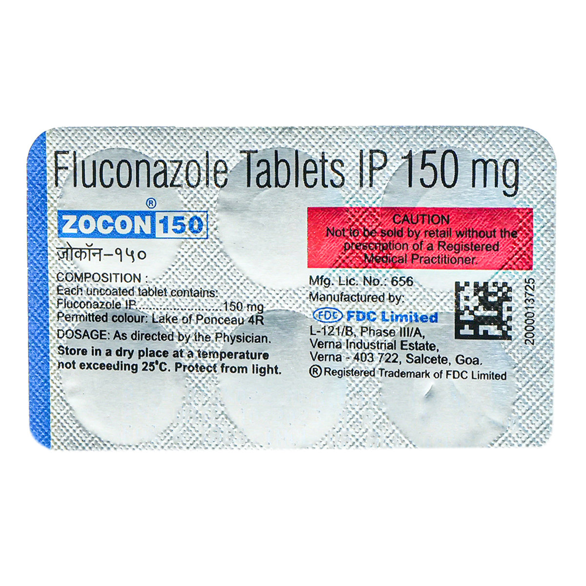 Zocon 150 Tablet 6's, Pack of 6 TABLETS Zocon 150 Tablet 6's, Pack of 6 TABLETS