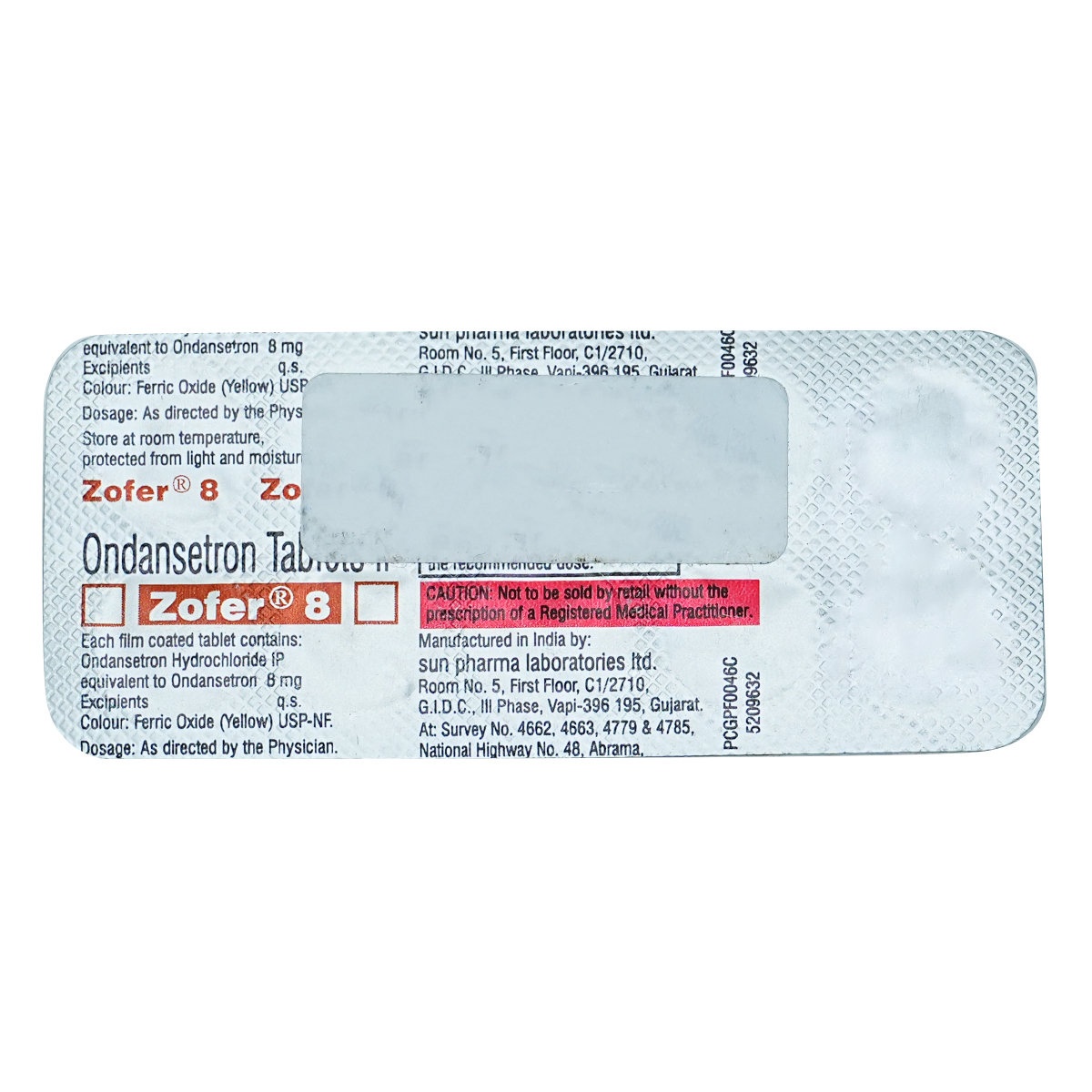 Zofer 8 Tablet 10's, Pack of 10 TABLETS Zofer 8 Tablet 10's, Pack of 10 TABLETS