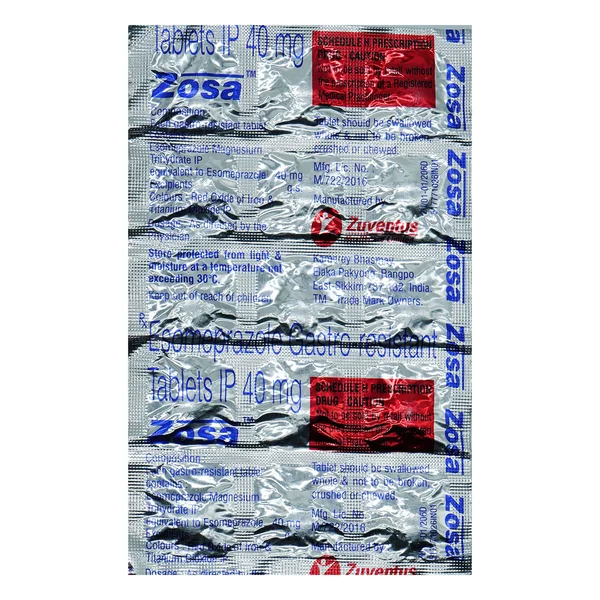 Zosa 40 mg Tablet 15's, Pack of 15 TABLETS