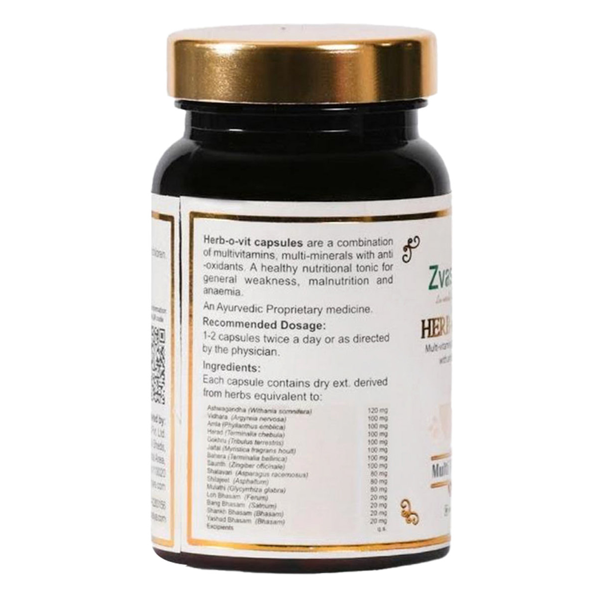 Zvasya Herb-O-Vit Multi Vitamin, 60 Capsules, Pack of 1 Zvasya Herb-O-Vit Multi Vitamin, 60 Capsules, Pack of 1