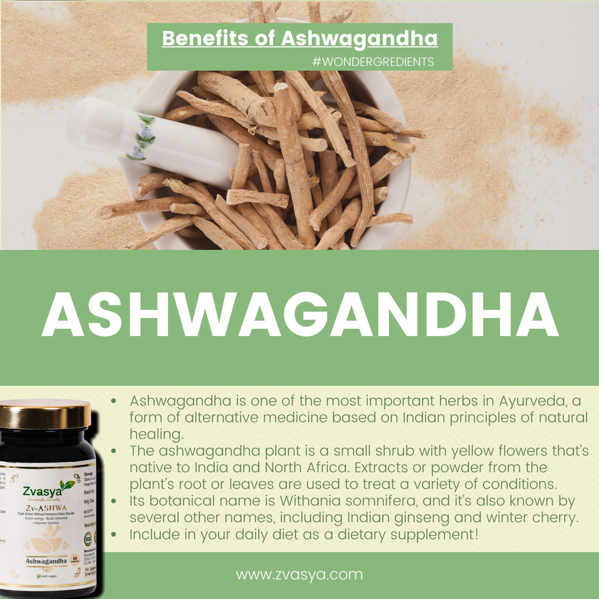 Zvasya Zv-Ashwa Ashwagandha, 60 Capsules, Pack of 1 Zvasya Zv-Ashwa Ashwagandha, 60 Capsules, Pack of 1