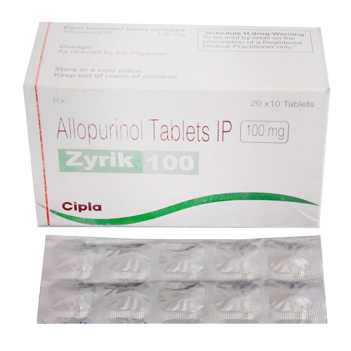 ZYRIK 100MG TABLET, Pack of 10 TABLETS ZYRIK 100MG TABLET, Pack of 10 TABLETS