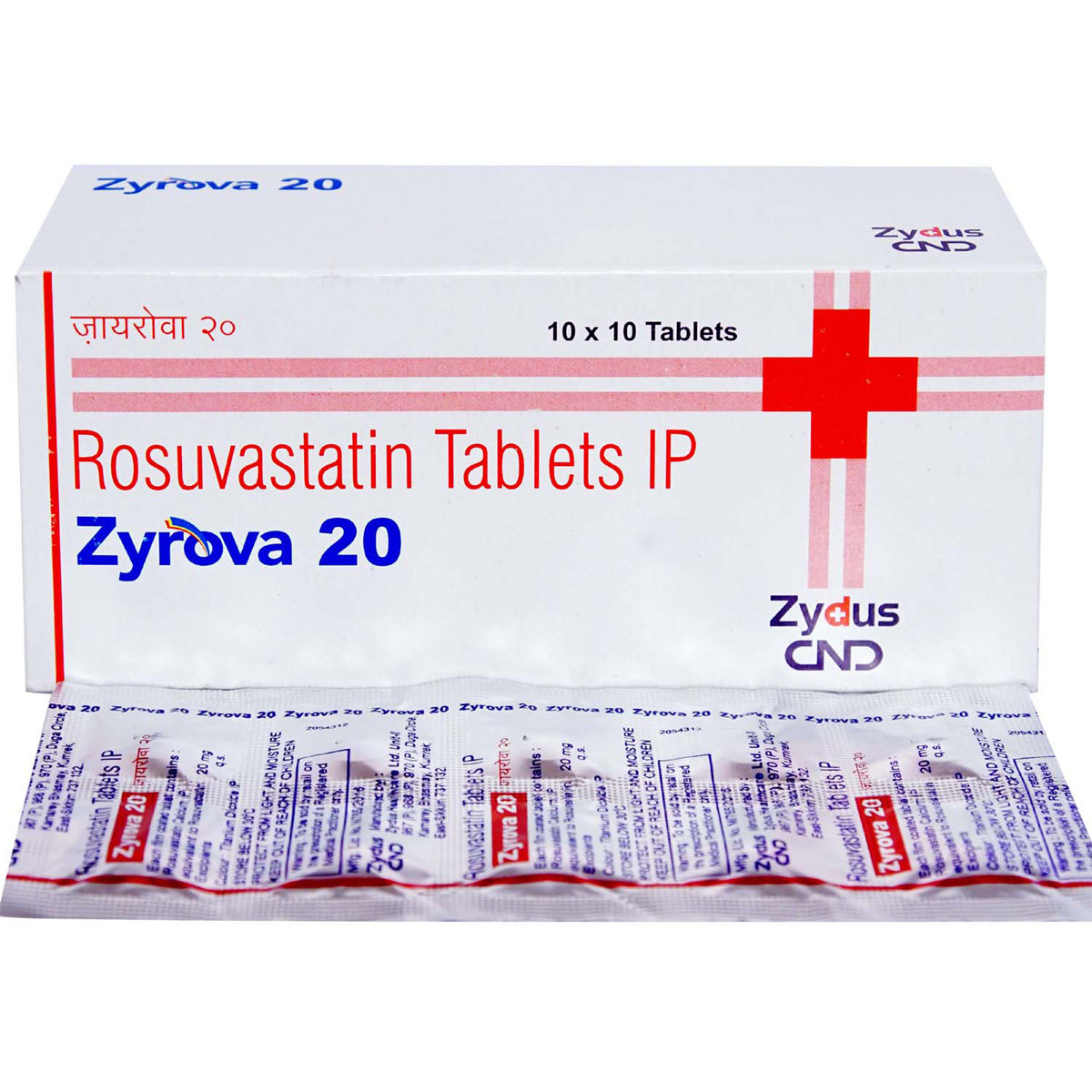 Zyrova 20 Tablet 10's, Pack of 10 TABLETS Zyrova 20 Tablet 10's, Pack of 10 TABLETS
