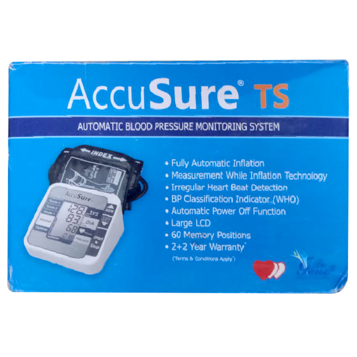 Accusure TS Automatic Blood Pressure Monitor System, 1 Count, Pack of 1 Accusure TS Automatic Blood Pressure Monitor System, 1 Count, Pack of 1