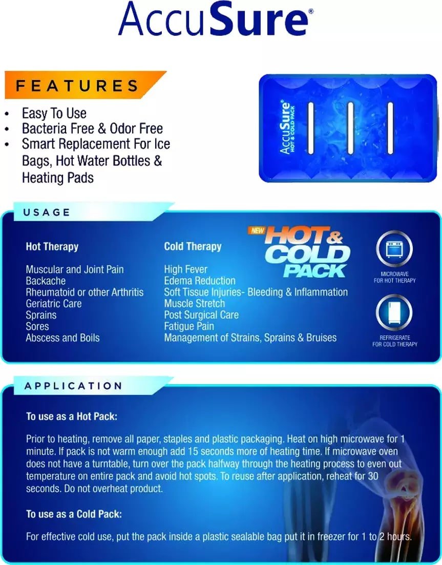 Accusure Hot & Cold Pack, 1 Count, Pack of 1 Accusure Hot & Cold Pack, 1 Count, Pack of 1