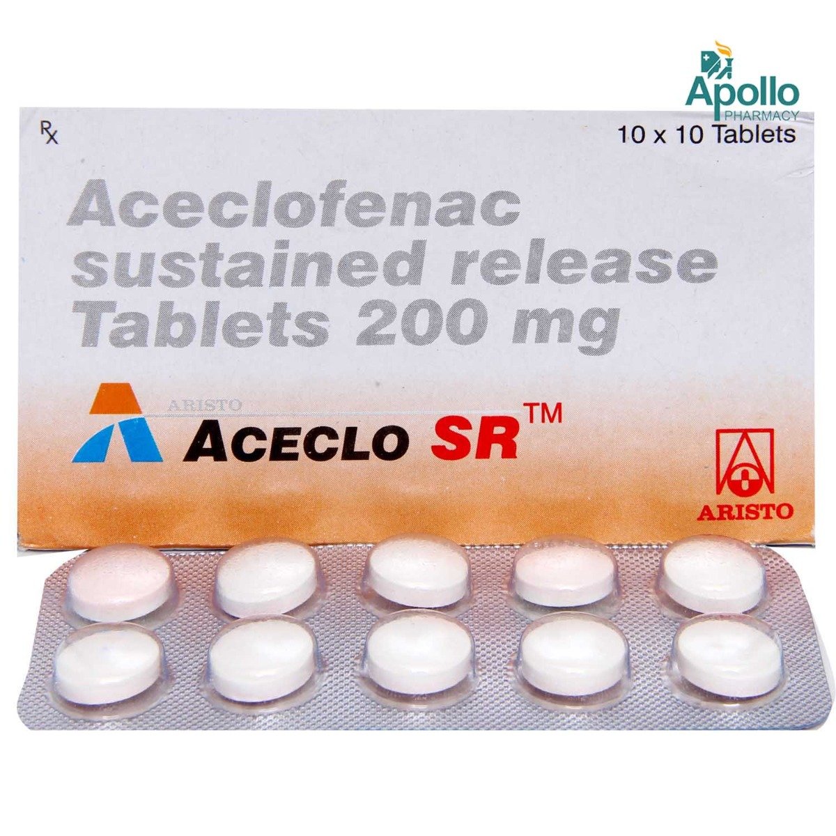 Aceclo SR Tablet 10's, Pack of 10 TABLETS Aceclo SR Tablet 10's, Pack of 10 TABLETS