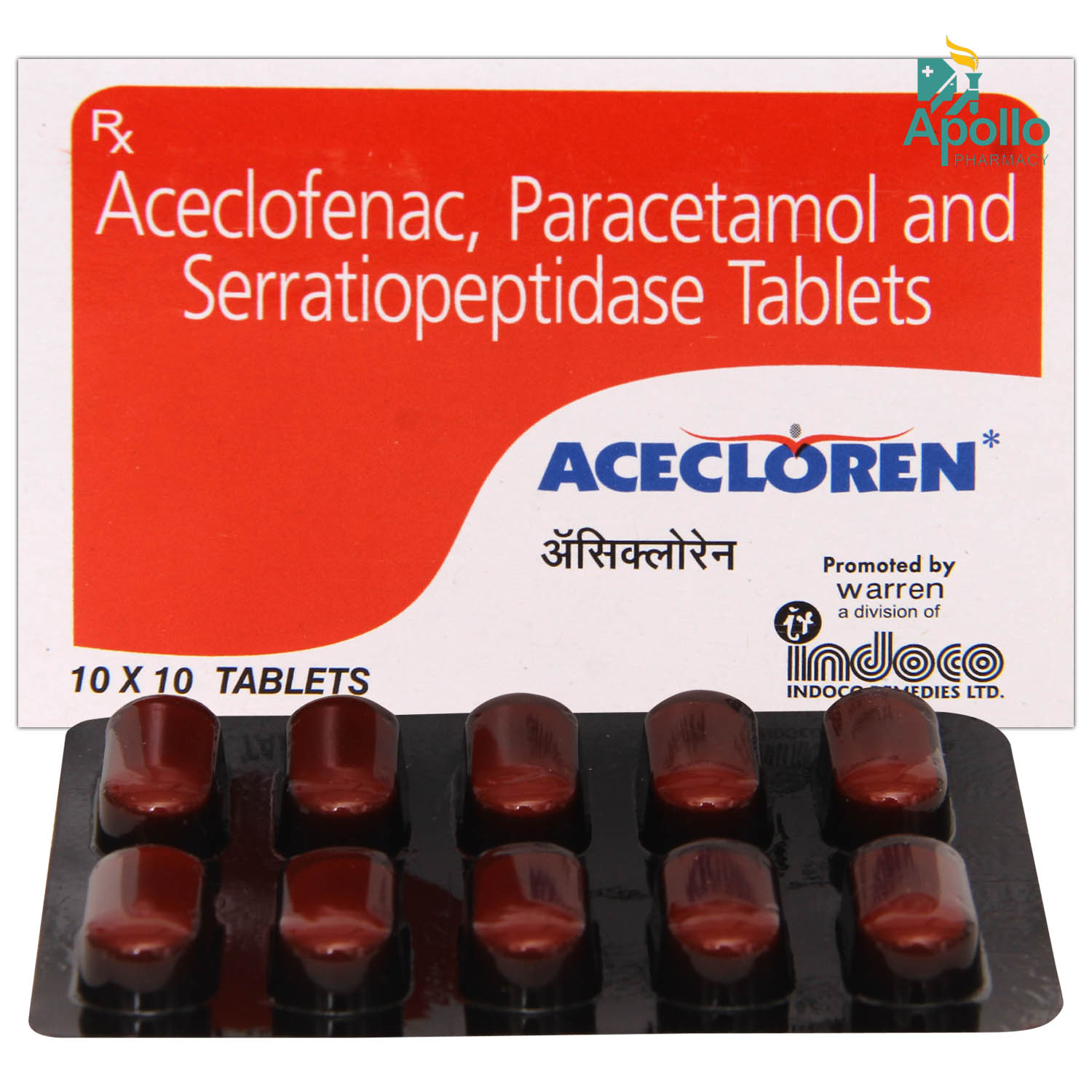 Acecloren Tablet 10's, Pack of 10 TabletS Acecloren Tablet 10's, Pack of 10 TabletS