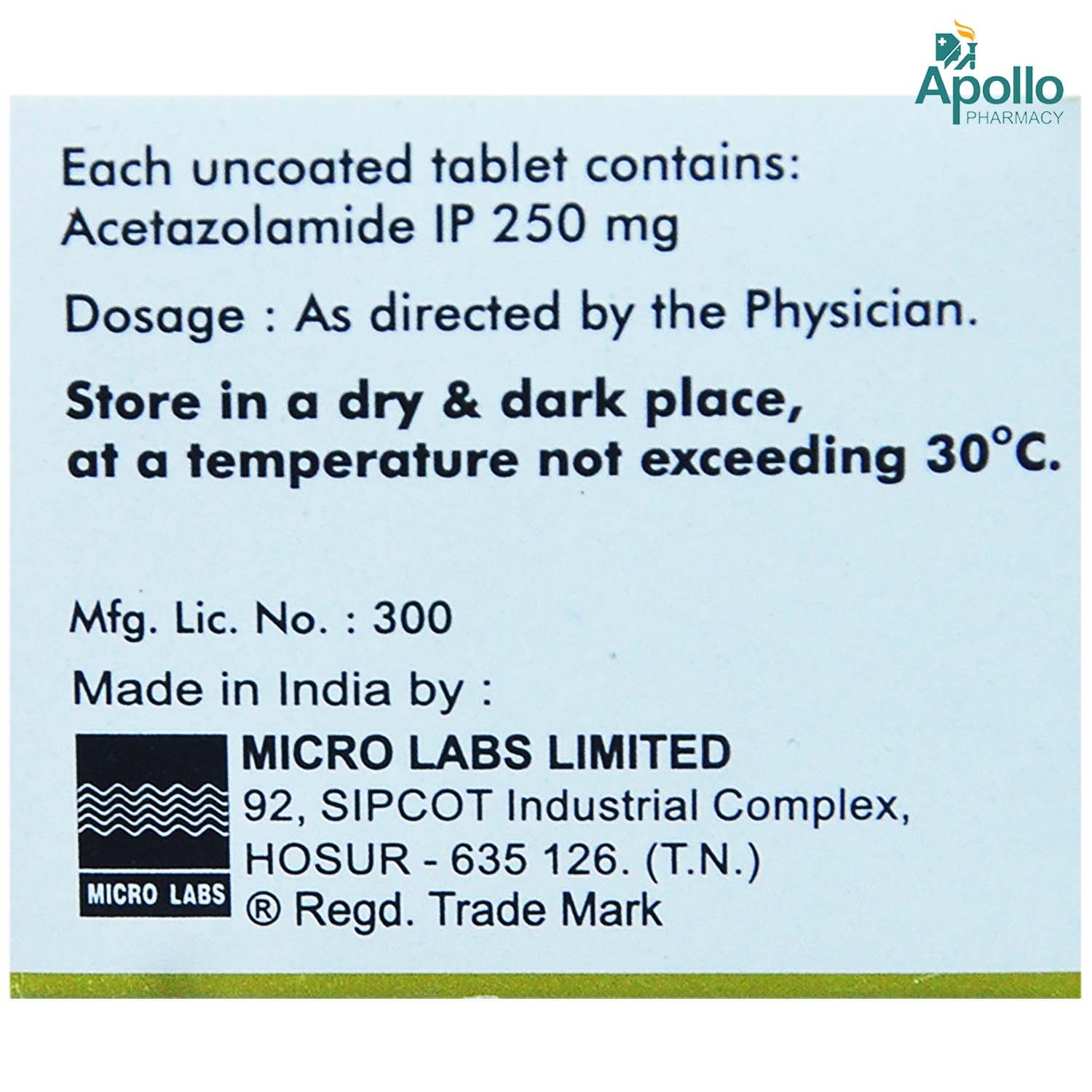 Acetamide 250 mg Tablet 10's, Pack of 10 TabletS Acetamide 250 mg Tablet 10's, Pack of 10 TabletS