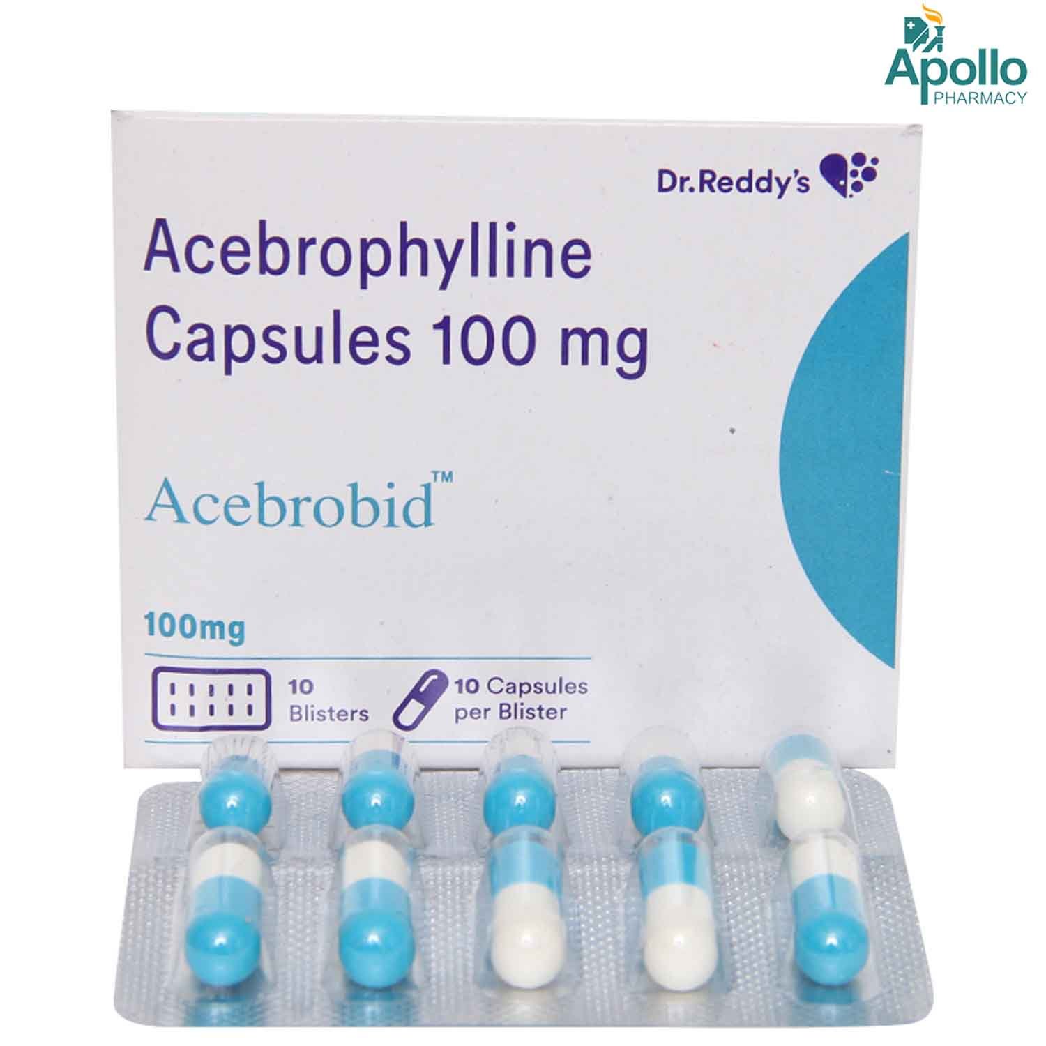 Acebrobid 100 mg Capsule 10's, Pack of 10 CapsuleS Acebrobid 100 mg Capsule 10's, Pack of 10 CapsuleS