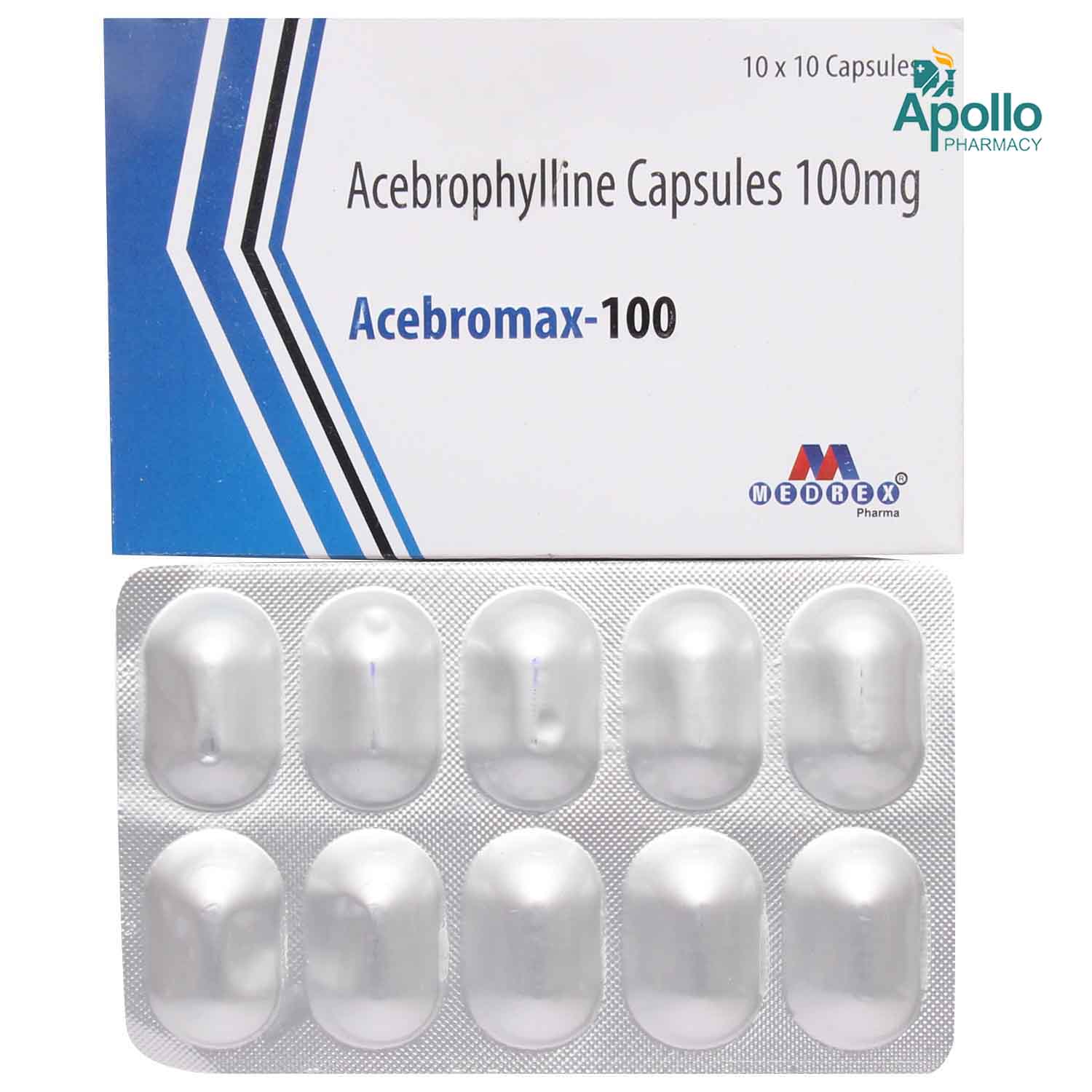 Acebromax 100 Capsule 10's, Pack of 10 CAPSULES Acebromax 100 Capsule 10's, Pack of 10 CAPSULES