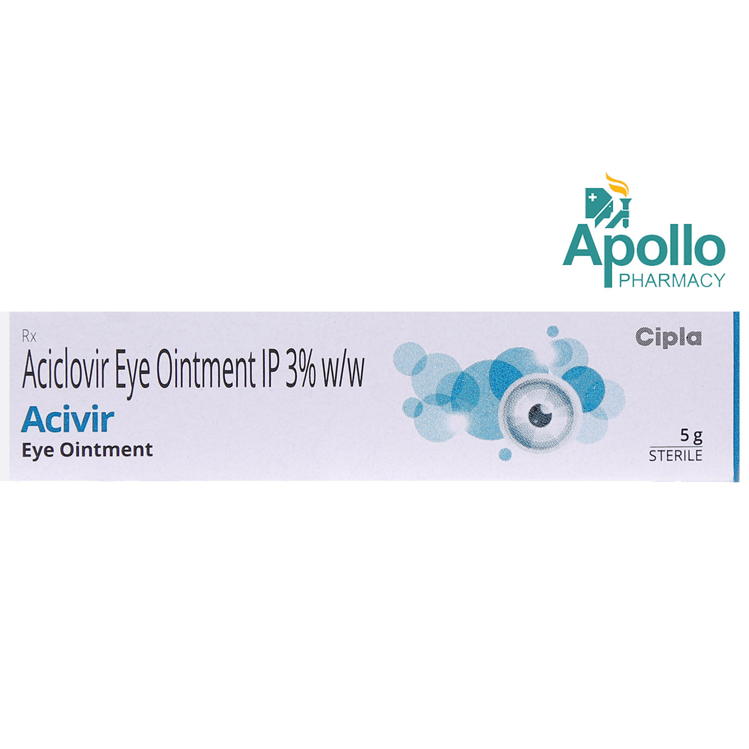 Acivir Eye Ointment 5 gm, Pack of 1 EYE OINTMENT Acivir Eye Ointment 5 gm, Pack of 1 EYE OINTMENT