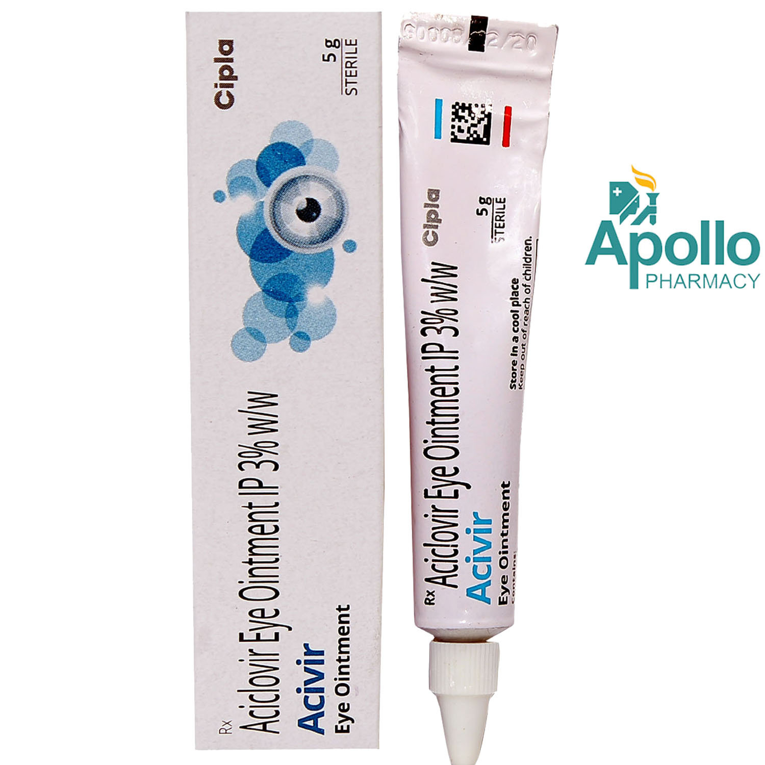 Acivir Eye Ointment 5 gm, Pack of 1 EYE OINTMENT Acivir Eye Ointment 5 gm, Pack of 1 EYE OINTMENT