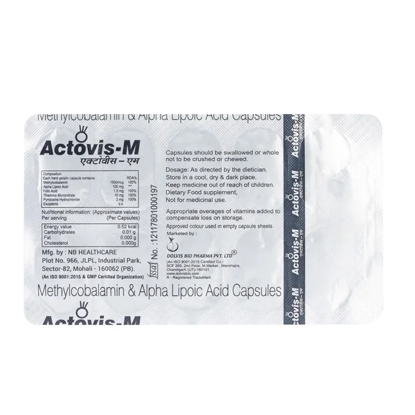 Actovis-M Capsule 10's, Pack of 10 CAPSULES