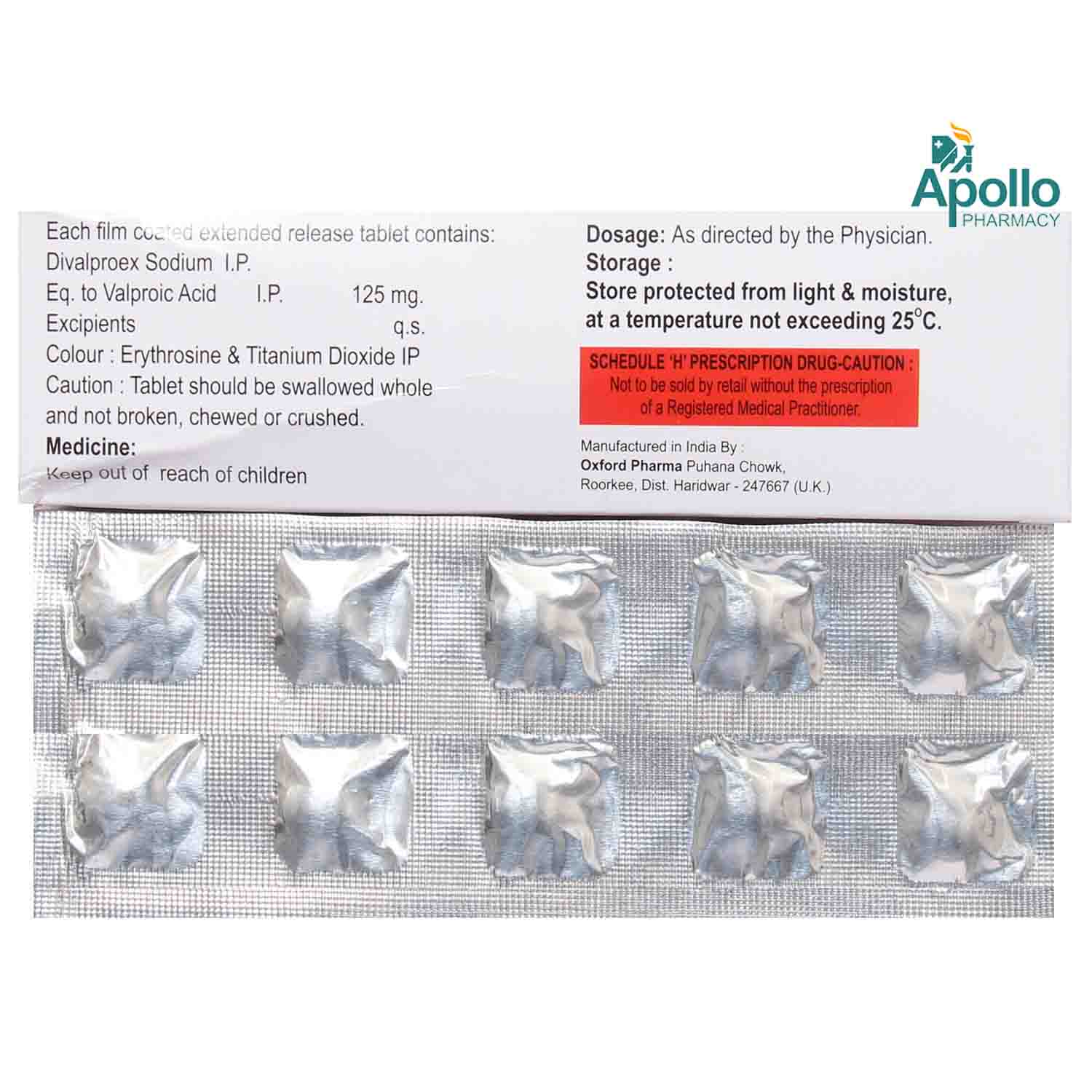 Adival ER 125 Tablet 10's, Pack of 10 TabletS Adival ER 125 Tablet 10's, Pack of 10 TabletS