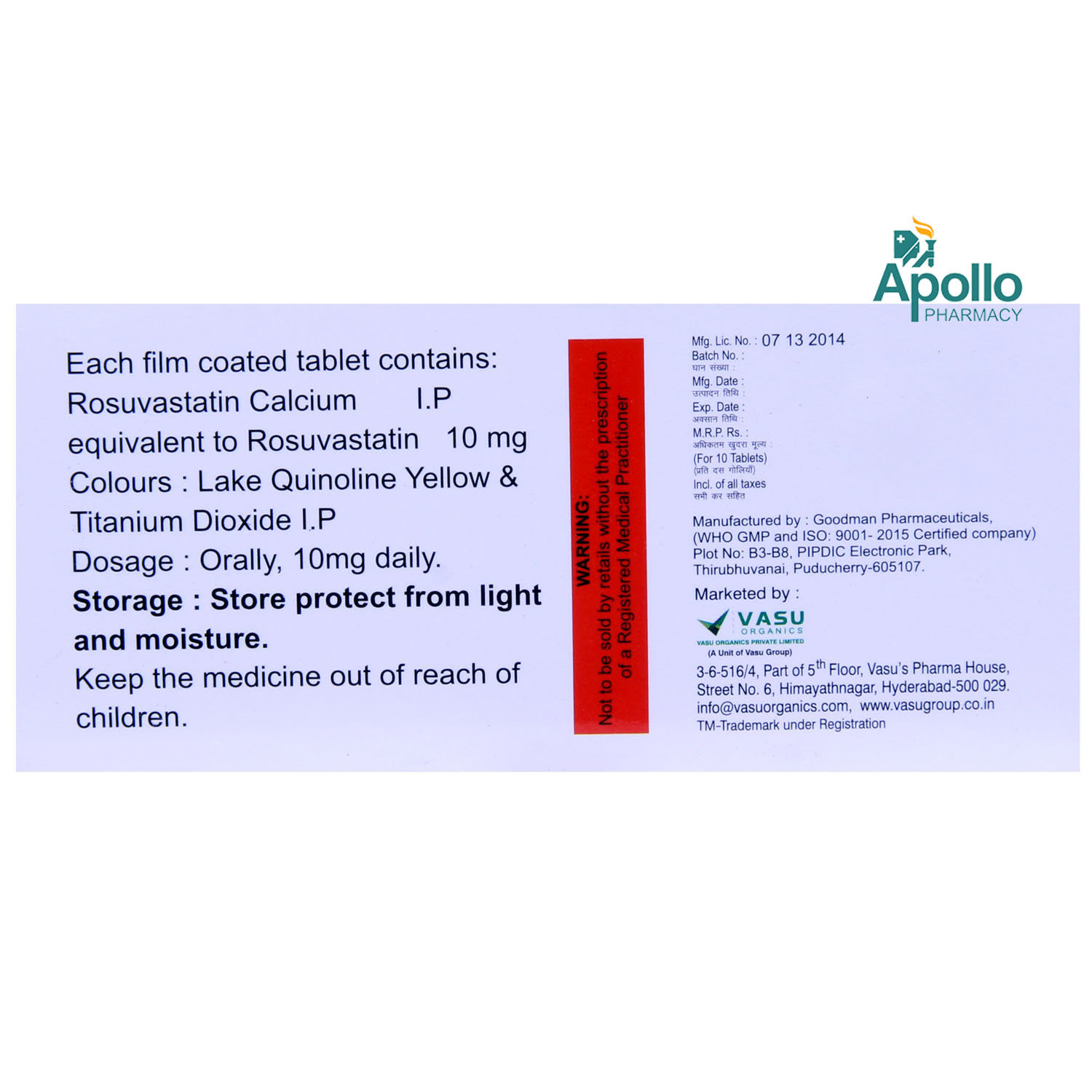 Adipostat-10mg Tablet 10's, Pack of 10 TabletS Adipostat-10mg Tablet 10's, Pack of 10 TabletS