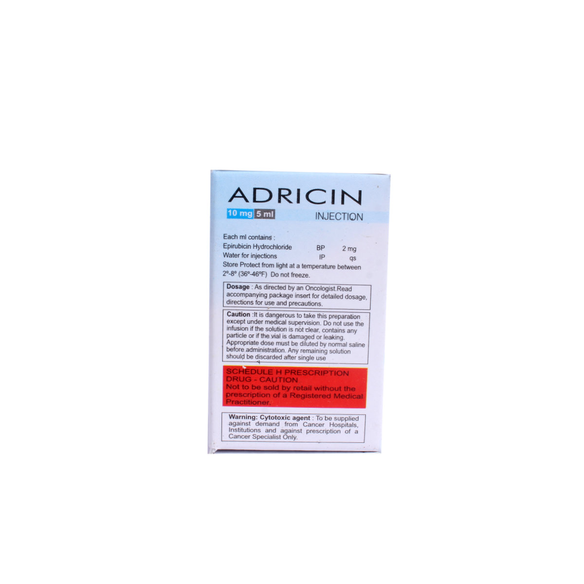 Adricin 10 Injection 1's, Pack of 1 INJECTION Adricin 10 Injection 1's, Pack of 1 INJECTION