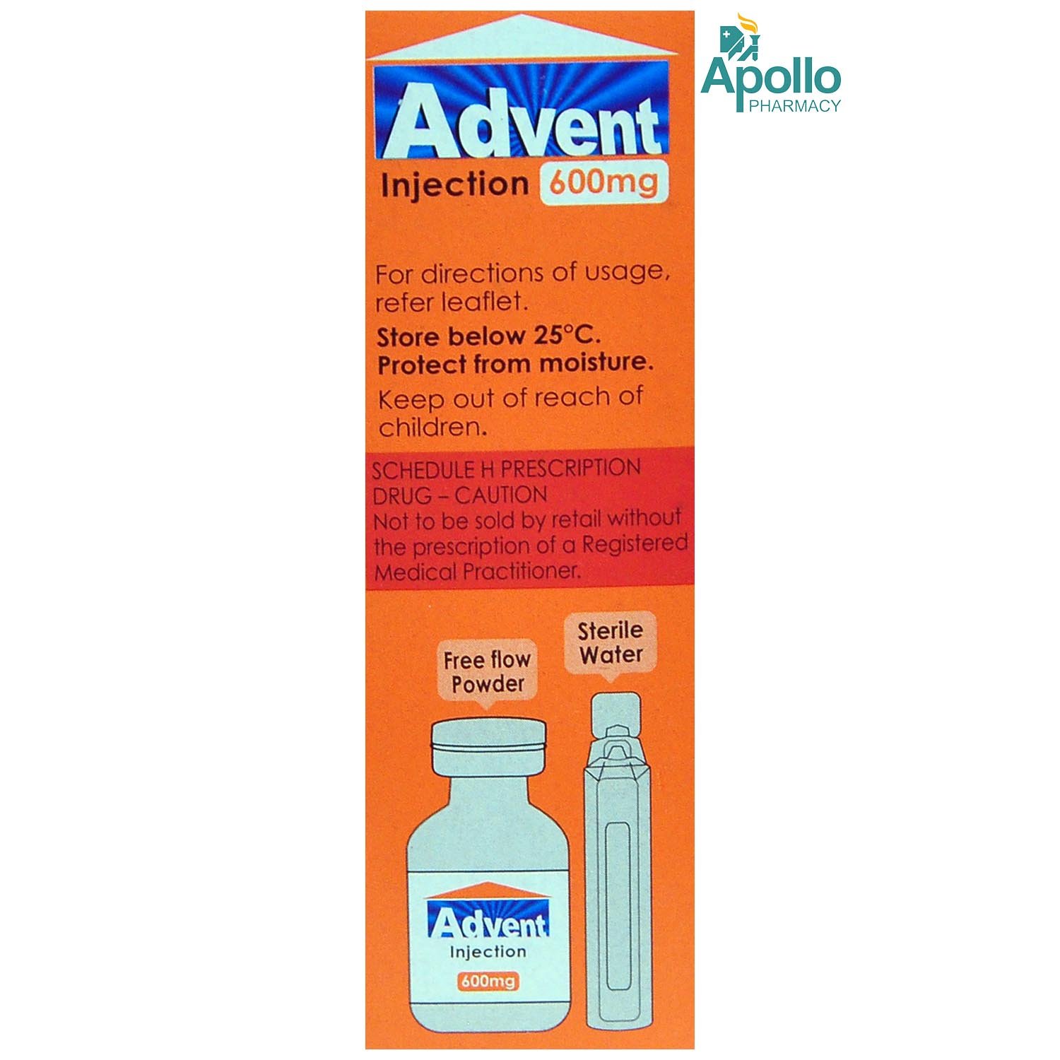 Advent 600 mg Injection 1's, Pack of 1 Injection Advent 600 mg Injection 1's, Pack of 1 Injection
