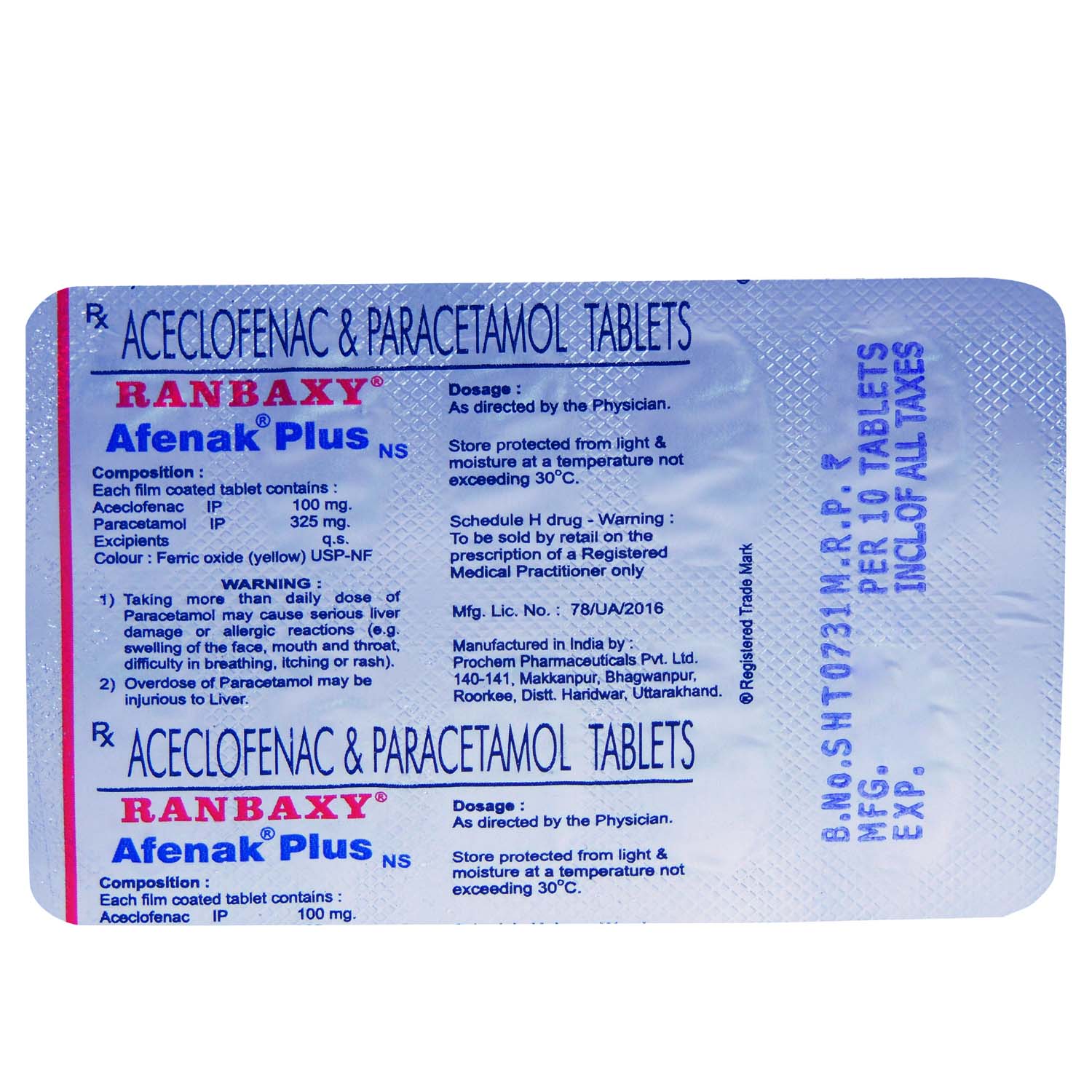 Afenak Plus NS Tablet 10's, Pack of 10 TabletS Afenak Plus NS Tablet 10's, Pack of 10 TabletS