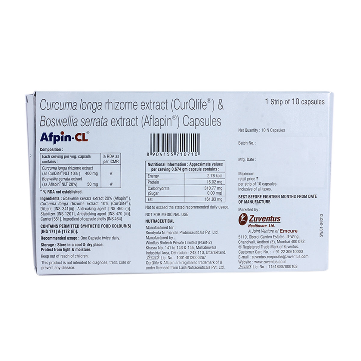 Afpin-CL Capsule 10's, Pack of 10 Afpin-CL Capsule 10's, Pack of 10