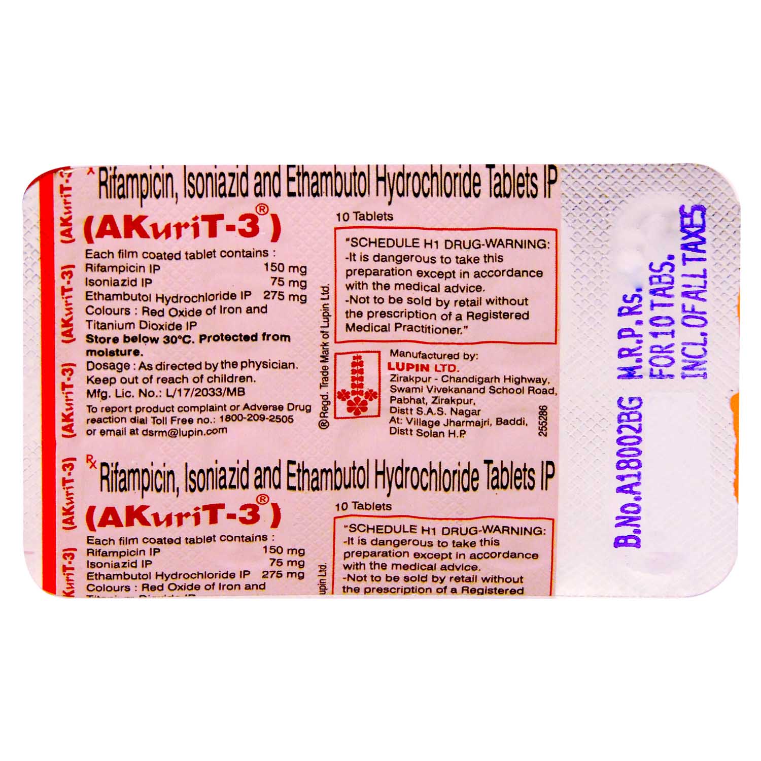 Akurit 3 Tablet 10's, Pack of 10 Akurit 3 Tablet 10's, Pack of 10
