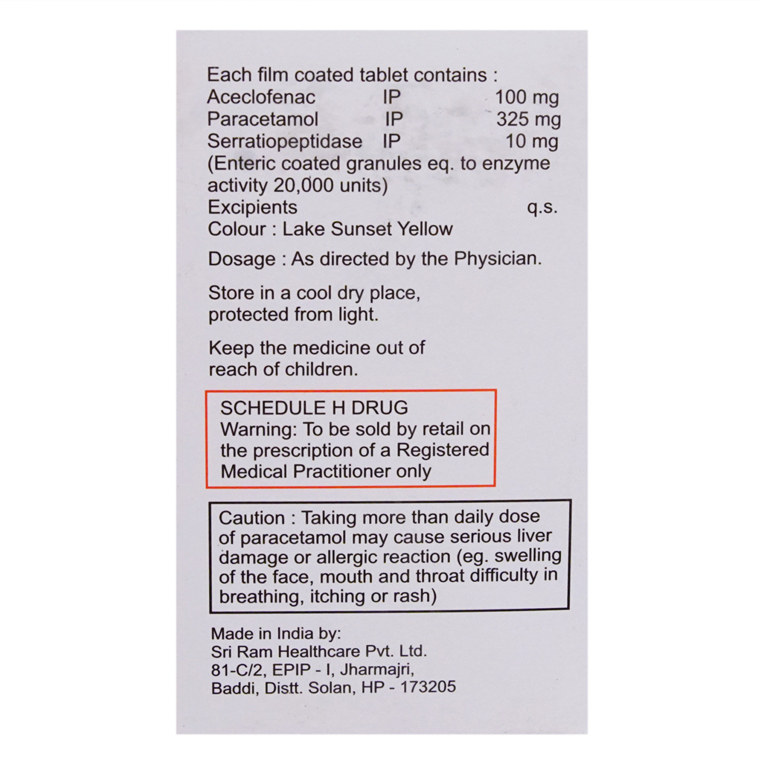 Aldigesic-SP Tablet 10's, Pack of 10 TABLETS Aldigesic-SP Tablet 10's, Pack of 10 TABLETS