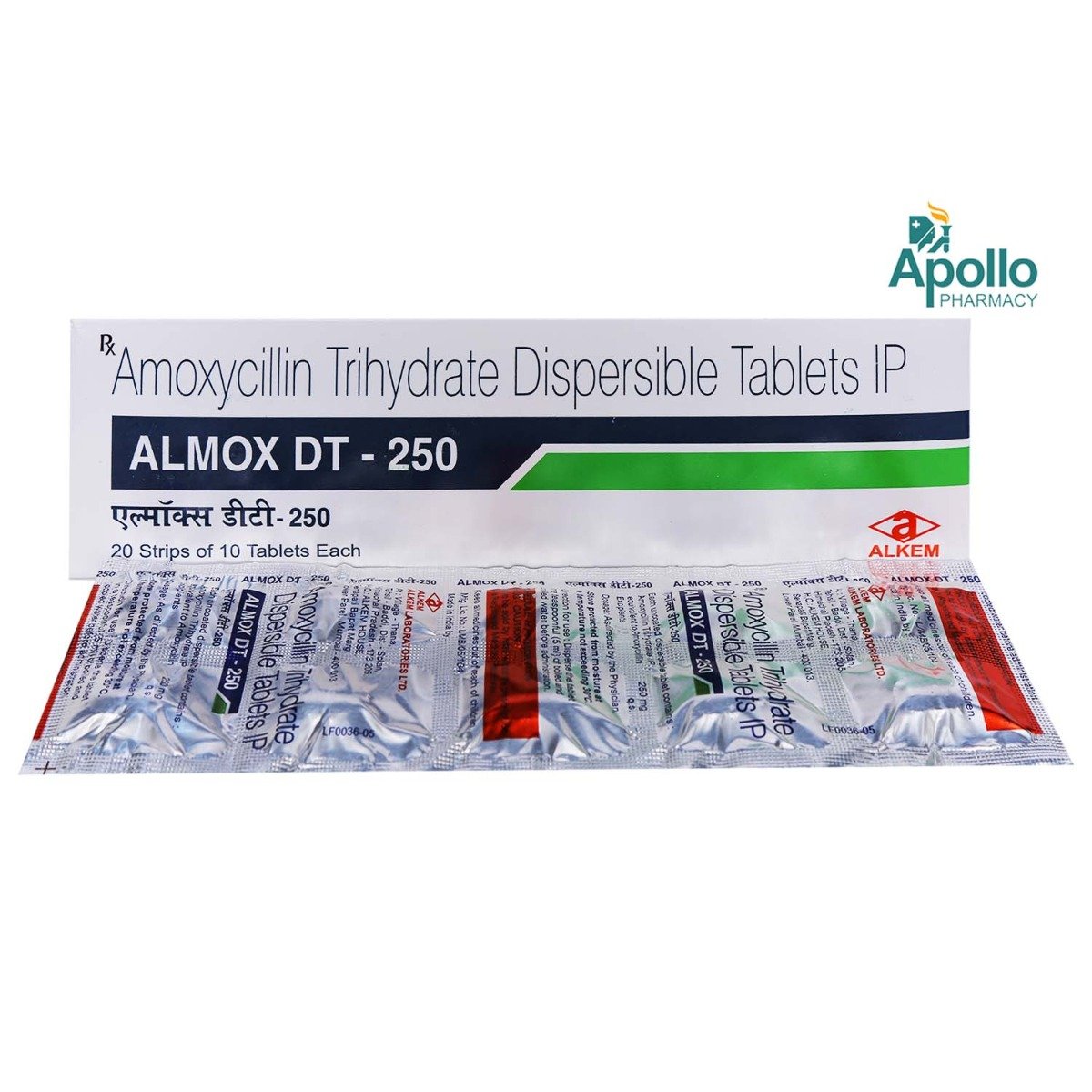 Almox DT 250 mg Tablet 10's, Pack of 10 TabletS Almox DT 250 mg Tablet 10's, Pack of 10 TabletS