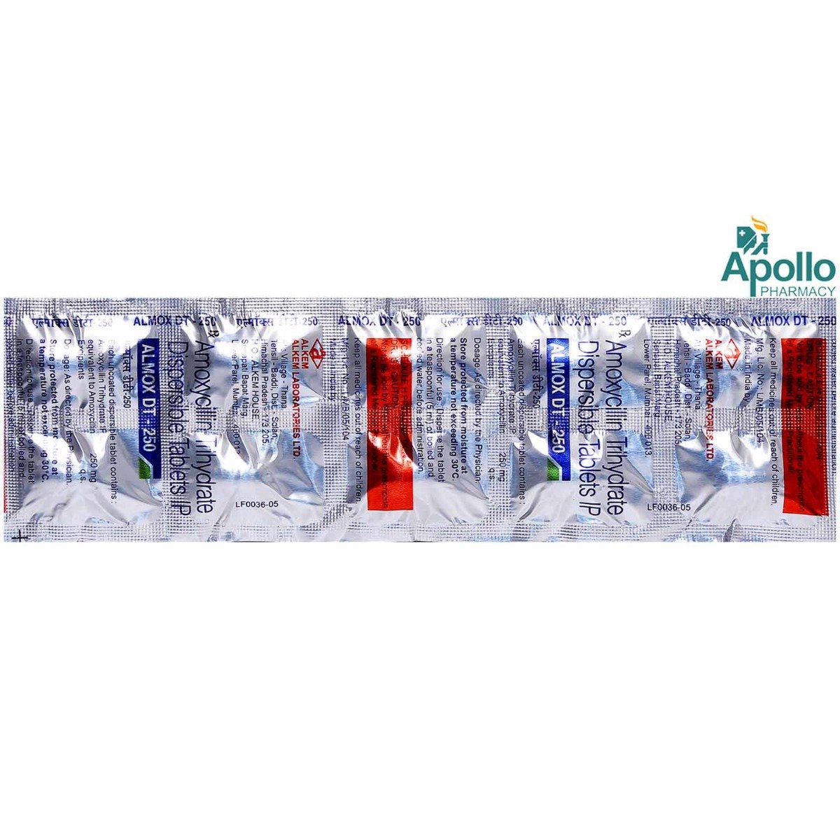 Almox DT 250 mg Tablet 10's, Pack of 10 TabletS Almox DT 250 mg Tablet 10's, Pack of 10 TabletS