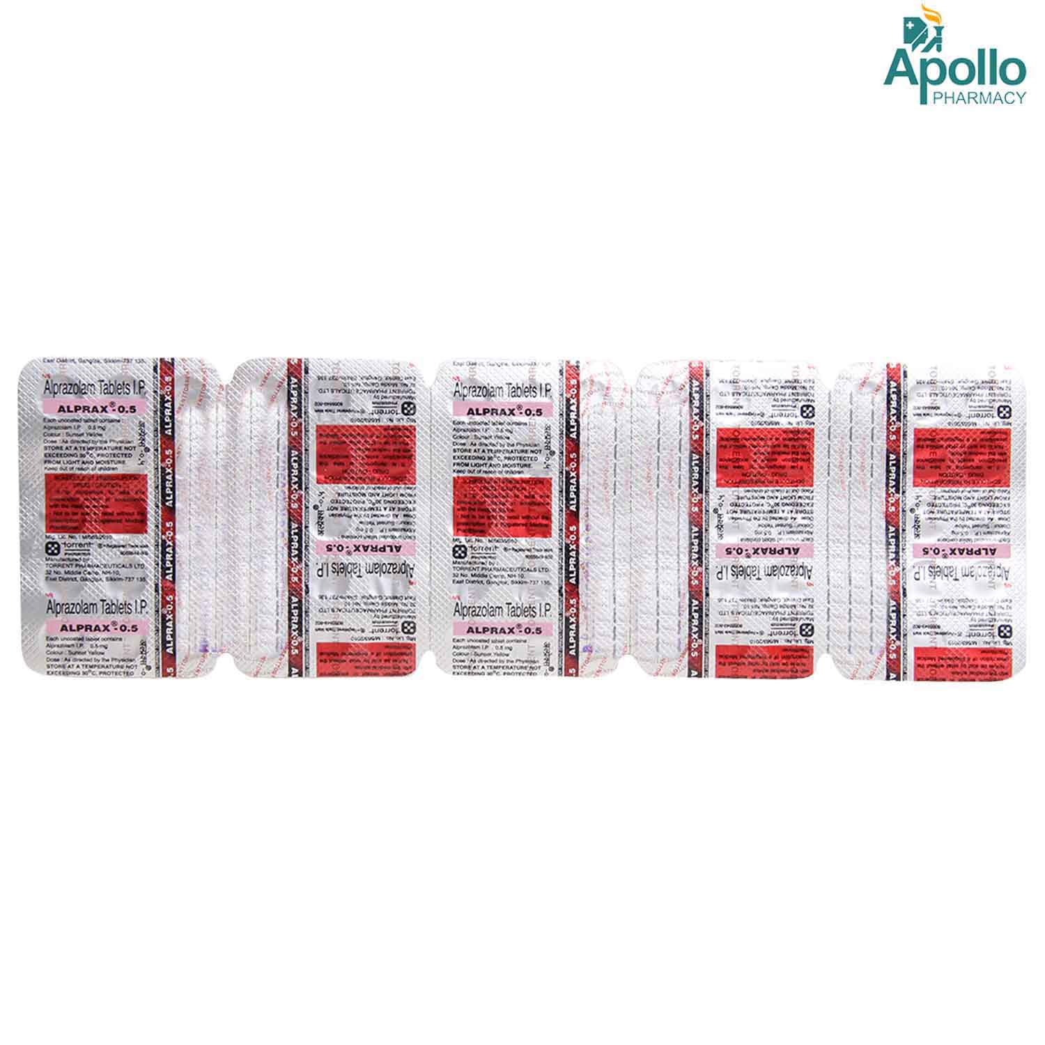 Alprax 0.5 Tablet 15's, Pack of 15 TABLETS Alprax 0.5 Tablet 15's, Pack of 15 TABLETS