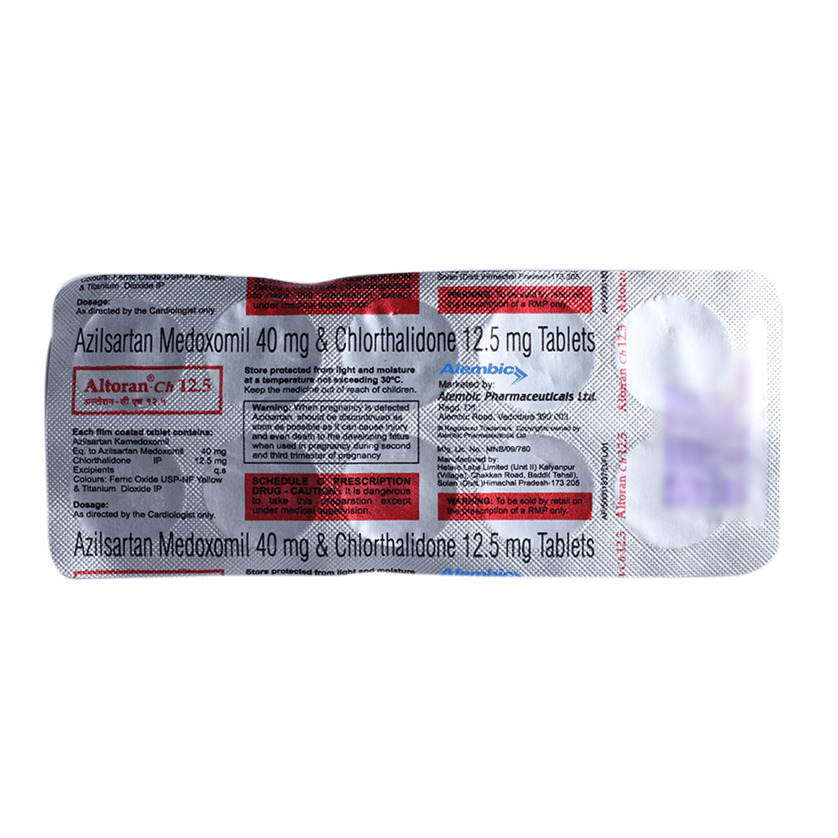 Altoran-Ch 12.5 Tablet 10's, Pack of 10 TABLETS Altoran-Ch 12.5 Tablet 10's, Pack of 10 TABLETS