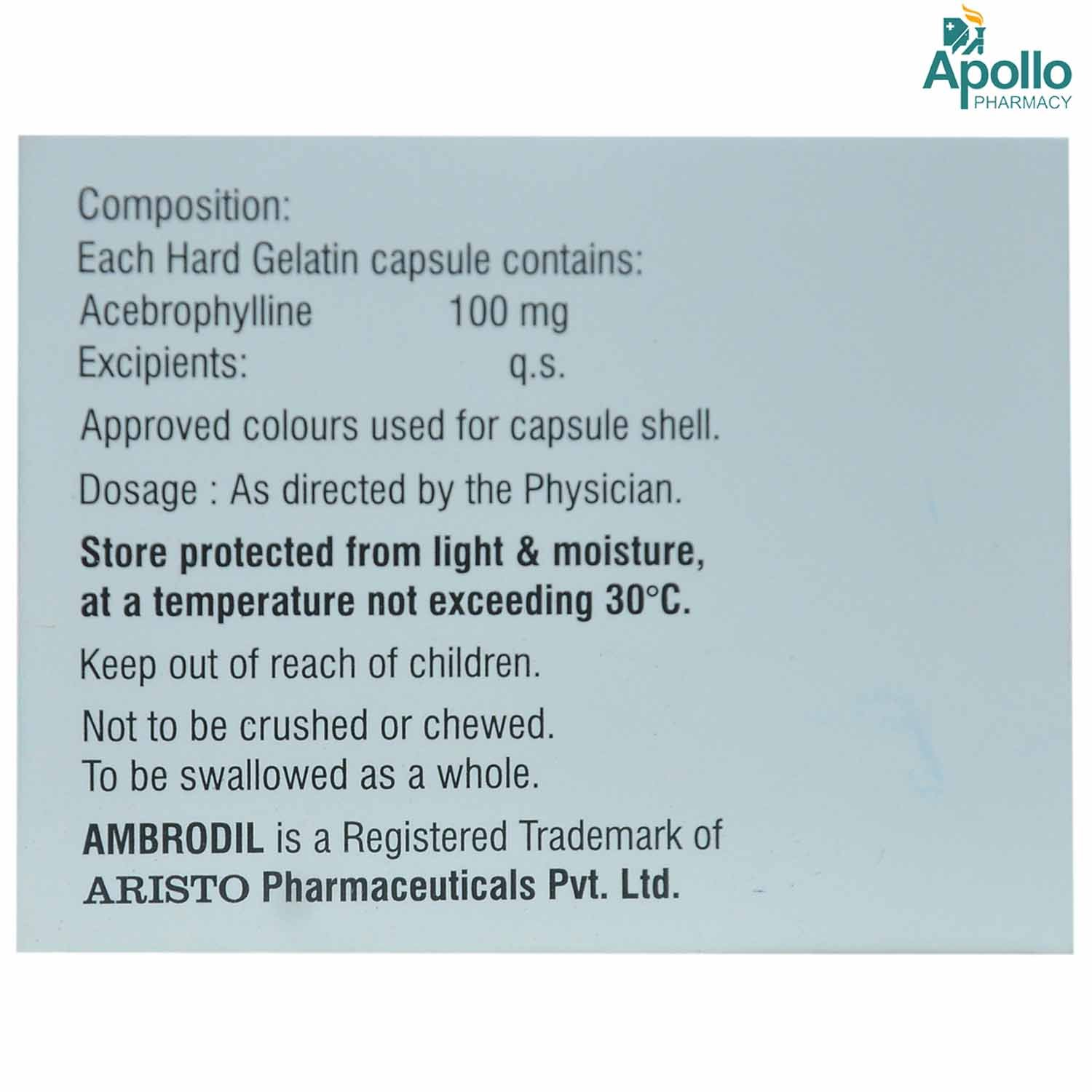 Ambrodil XP Capsule 10's, Pack of 10 CapsuleS Ambrodil XP Capsule 10's, Pack of 10 CapsuleS
