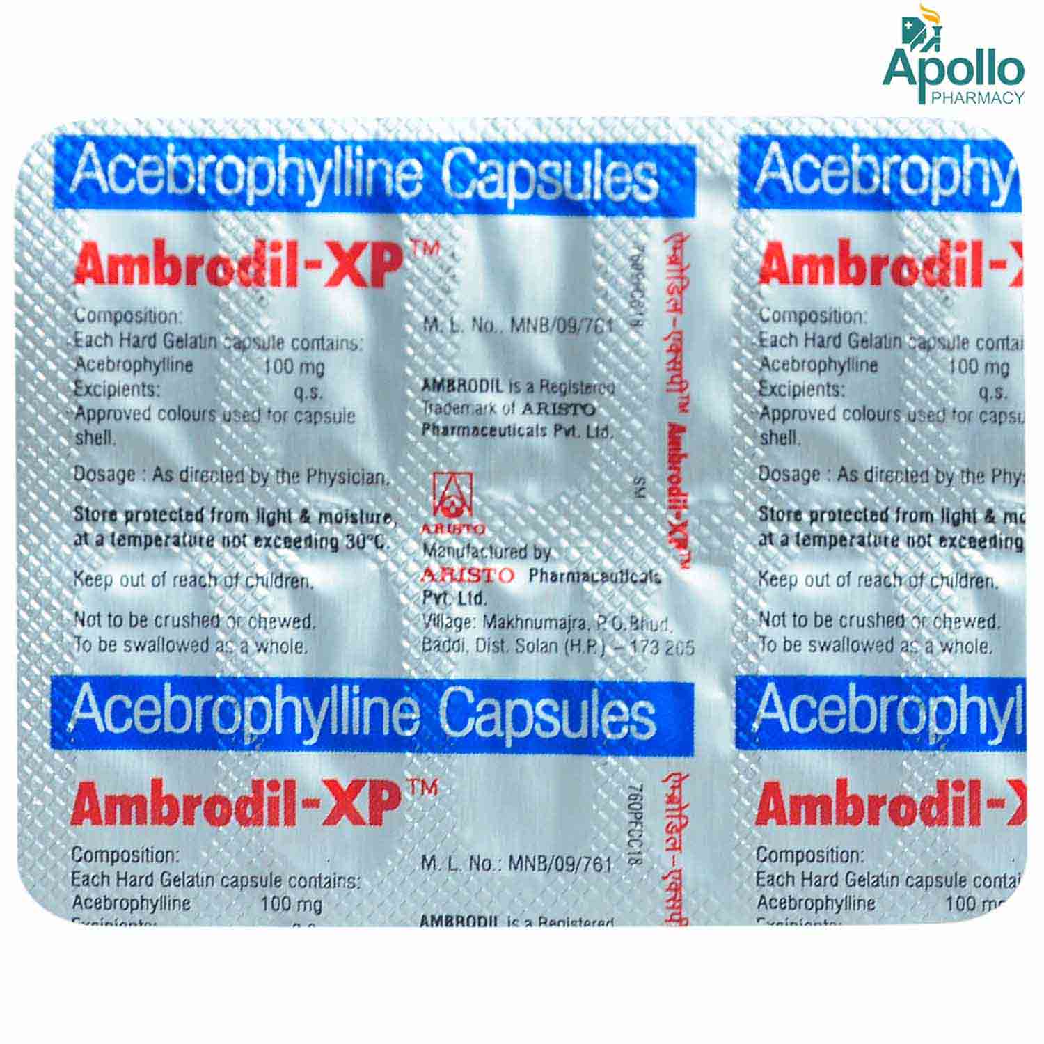 Ambrodil XP Capsule 10's, Pack of 10 CapsuleS Ambrodil XP Capsule 10's, Pack of 10 CapsuleS