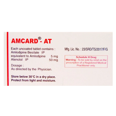 Amcard AT 50mg Tablet 10's, Pack of 10 TABLETS