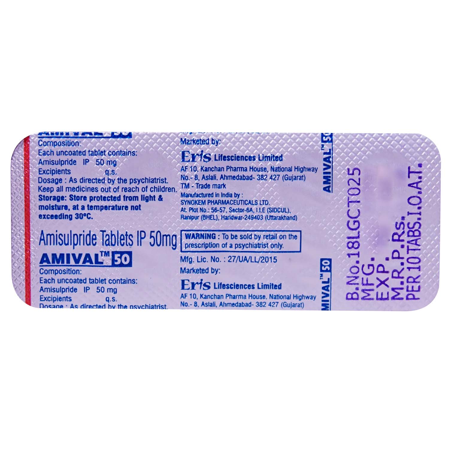 Amival 50 Tablet 10's, Pack of 10 TABLETS Amival 50 Tablet 10's, Pack of 10 TABLETS