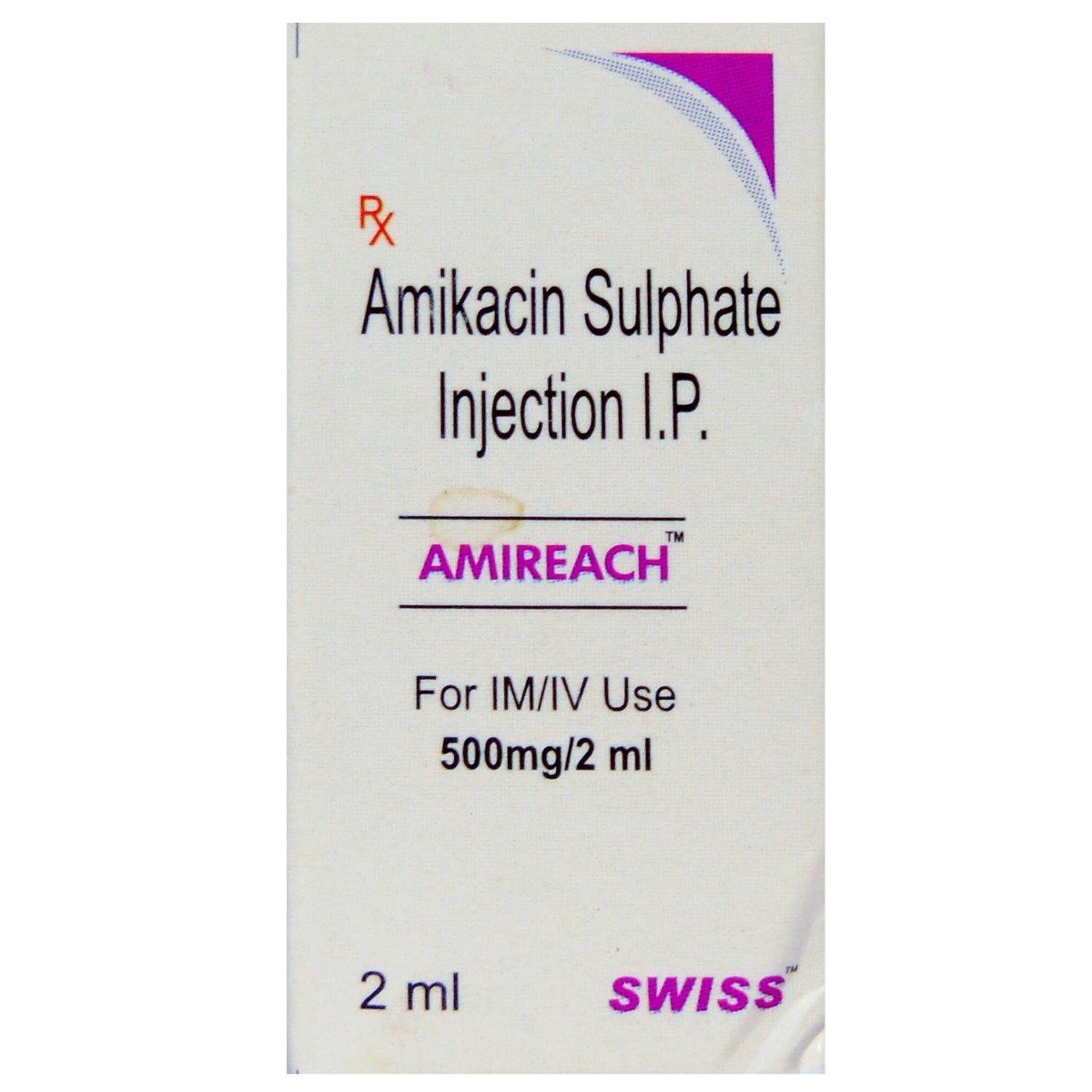 Amireach 500Mg/2Ml Inj, Pack of 1 Injection Amireach 500Mg/2Ml Inj, Pack of 1 Injection
